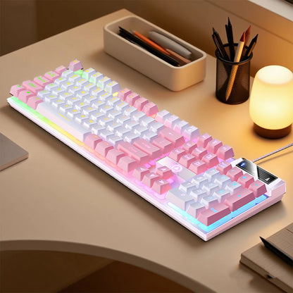 YINDIAO K500 Wired Gaming Keyboard for Laptop Desktops PC Computer Office Accessories Low Profile Gamer Keyboards with Numpad