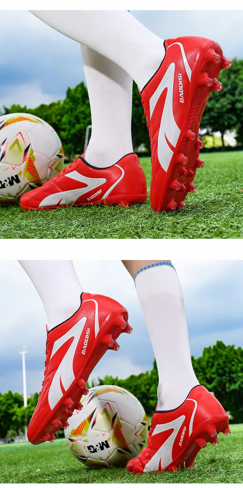 Chaussures de football professionnelles pour hommes – Baskets de football pour adultes – Futsal en salle – Ultralégères – Antidérapantes – Résistantes à l’usure – Bottes de sport