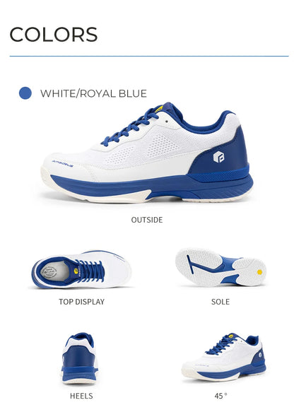 Chaussures de tennis pour homme FitVille, version large 2E, chaussures de sport d'entraînement professionnel, respirantes, antidérapantes, avec soutien de la voûte plantaire