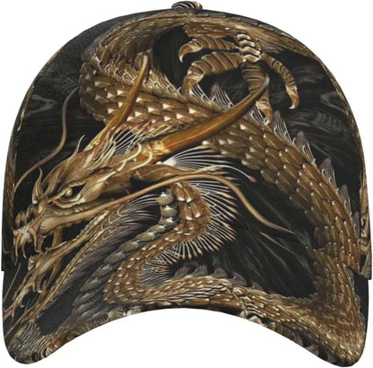 Czapka z daszkiem Dragon Snapback – męskie czapki baseballowe, męskie czapki przeciwsłoneczne, regulowana czapka typu „trucker” dla kobiet i mężczyzn