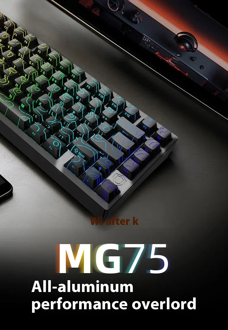 IROK MG75 PRO Mechanical Keyboard Magnetic Switch Aluminum RGB Hot Swap RT0.005 Quick Dismantling Structure Customized Pc Gifts