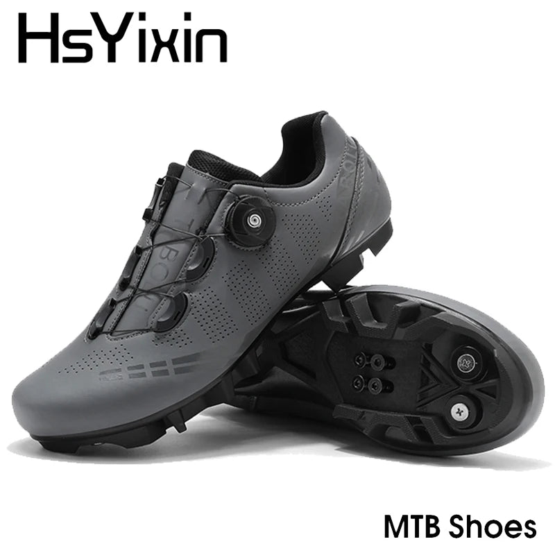 Atmungsaktive MTB-Fahrradschuhe für Damen und Herren – Offroad-Mountainbike-Fahrradschuhe mit selbstsichernden Speed-Mountainbike-Pedalschuhen