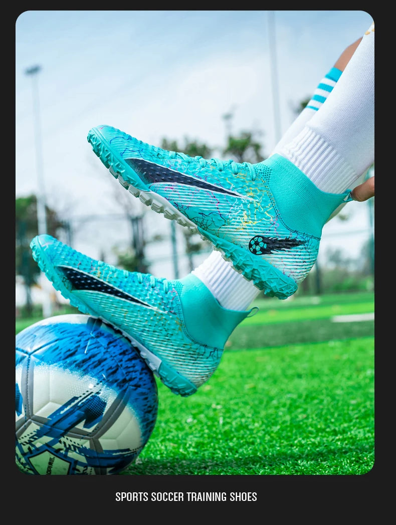 Chaussures de football pour hommes, chaussures de foot pour enfants, crampons de football professionnels pour femmes, chaussures antidérapantes TF/FG, chaussures de sport d'extérieur pour le football