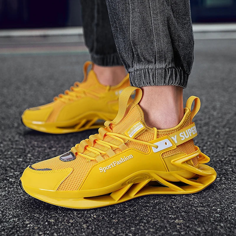 Chaussures de course pour homme : nouvelles baskets en maille respirante, semelle antidérapante et résistante à l'usure, pour le sport quotidien, tendance, mode et décontractées