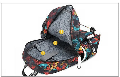 Fortnite-Print-Schülerrucksack für Jungen und Mädchen, Schulrucksack mit großem Fassungsvermögen, wasserdicht, leicht und strapazierfähig, Geburtstagsgeschenk
