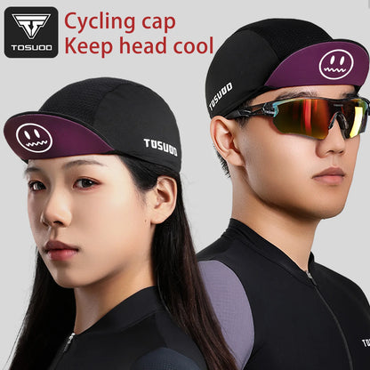 TOSUOD Fahrradmütze – atmungsaktiv, Sonnenschutz, schnell trocknend, hoch elastisch, individueller Stil, Unisex, Outdoor-Sport-Accessoires