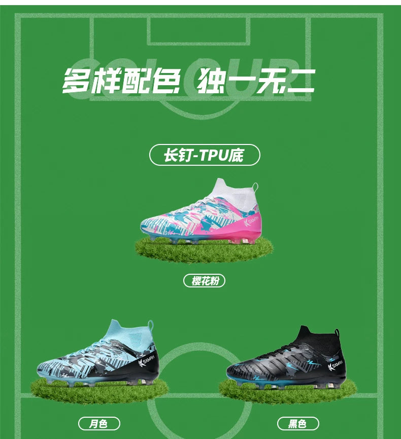 Chaussures de football haut de gamme Double Star pour homme, modèle AG Long Stud, authentiques. Chaussures de match et d'entraînement professionnelles pour adolescents et adultes