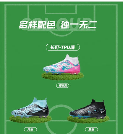 Chaussures de football haut de gamme Double Star pour homme, modèle AG Long Stud, authentiques. Chaussures de match et d'entraînement professionnelles pour adolescents et adultes