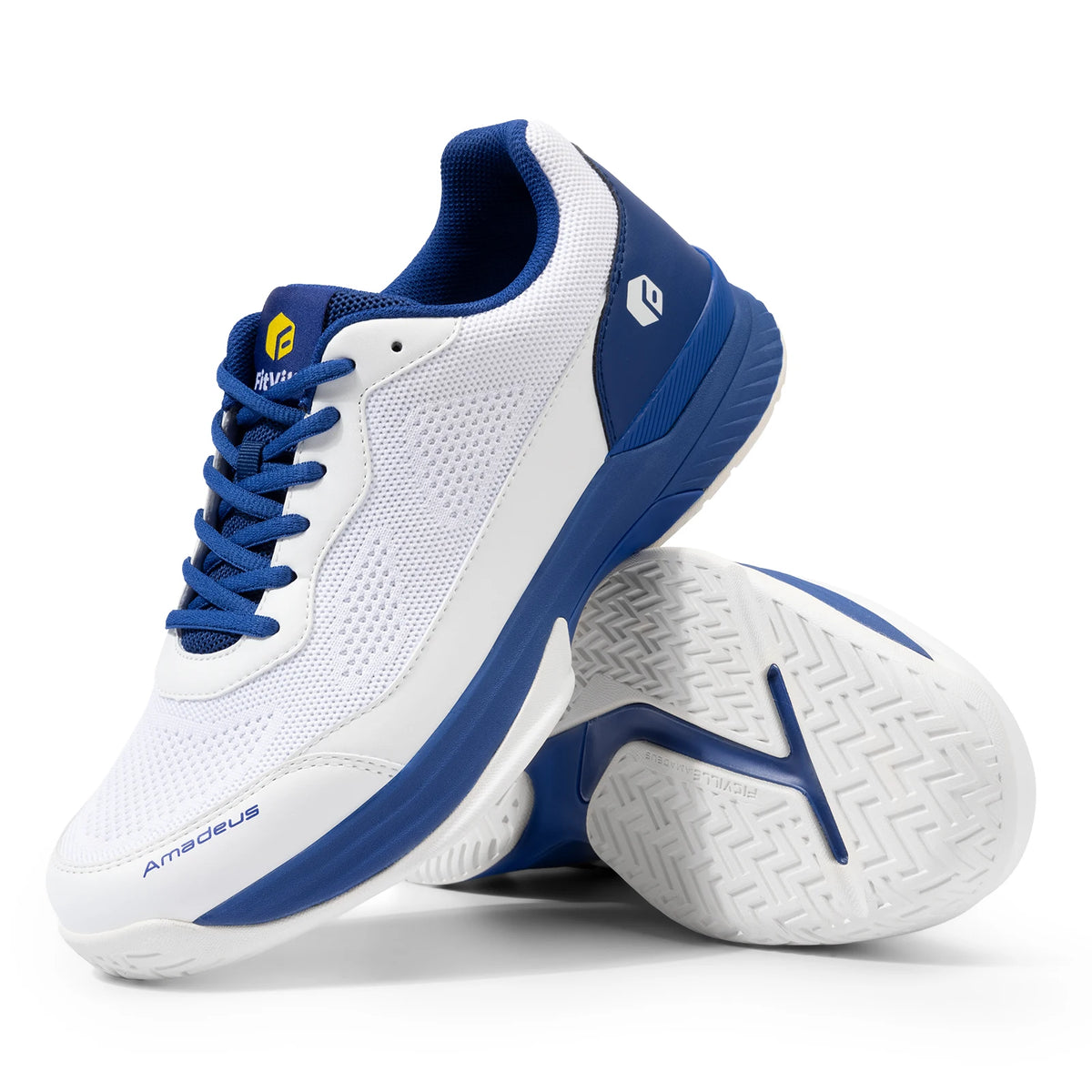 Chaussures de tennis pour homme FitVille, version large 2E, chaussures de sport d'entraînement professionnel, respirantes, antidérapantes, avec soutien de la voûte plantaire