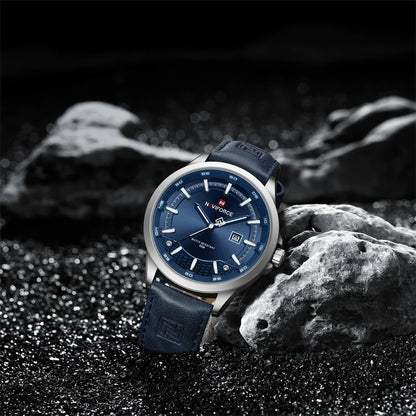 Naviforce 9248 Top Brand New Sport Wristwatch Luxury Military Auto Date Leather Simple Quartz Original Male Clock