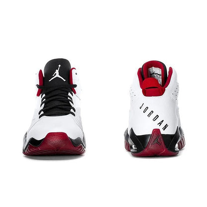 Jordan Lift Off Simple and Versatile Shock-Absorbing, Non-Slip, Wear-Resistant Mid-Top Retro Basketball Shoes for Men, White and Gray Ar4430-101