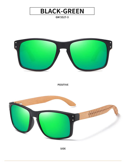 XSW Brand Design Bukové dřevo Ručně vyráběné sluneční brýle Pánské polarizované brýle Outdoorové sluneční brýle pro řízení Zesílený pant 5527