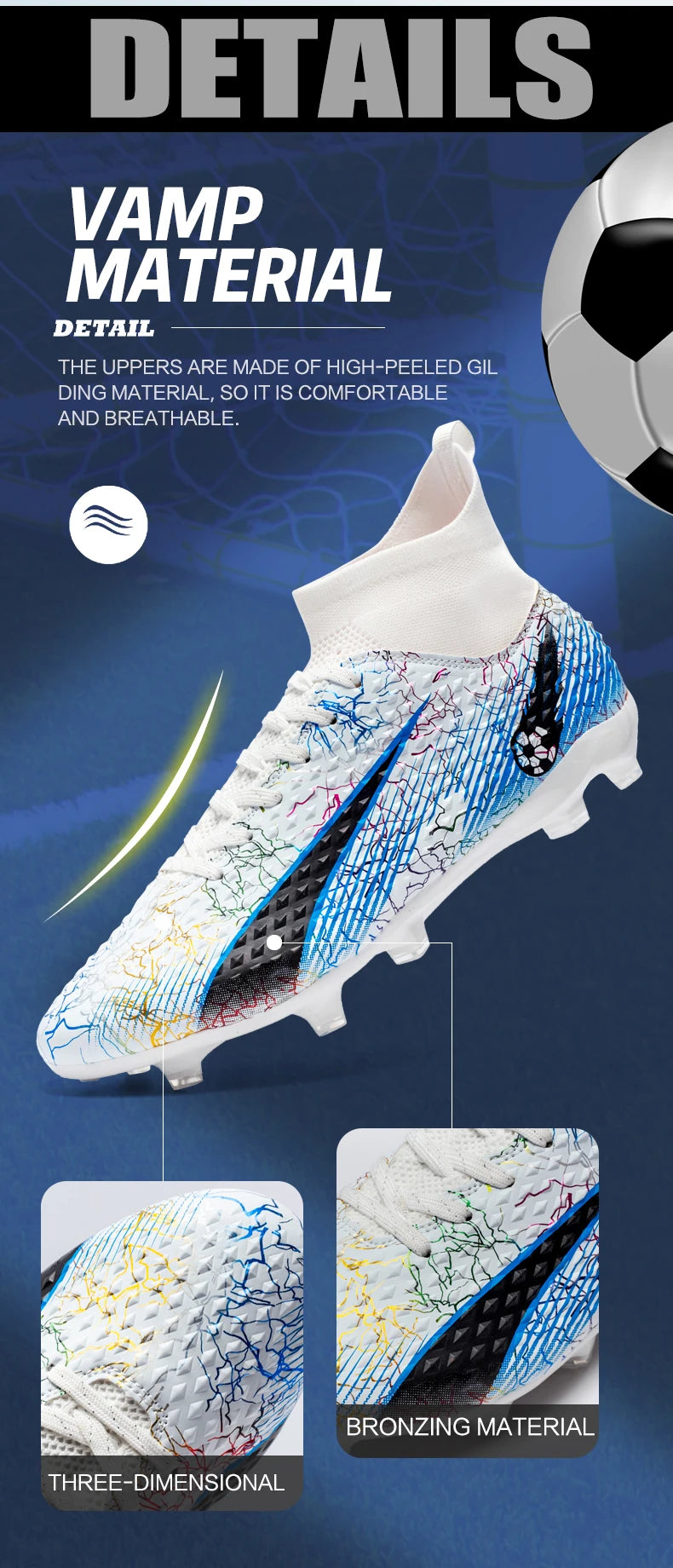 Chaussures de football pour hommes, chaussures de foot pour enfants, crampons de football professionnels pour femmes, chaussures antidérapantes TF/FG, chaussures de sport d'extérieur pour le football