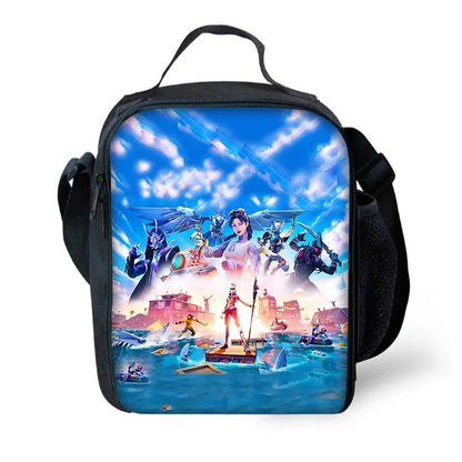 Classic Game FortniteS Child Backpacks Lunch Bag Pencil Case Pupil Large Capacity School Bags For Boy Girl Best Gift
