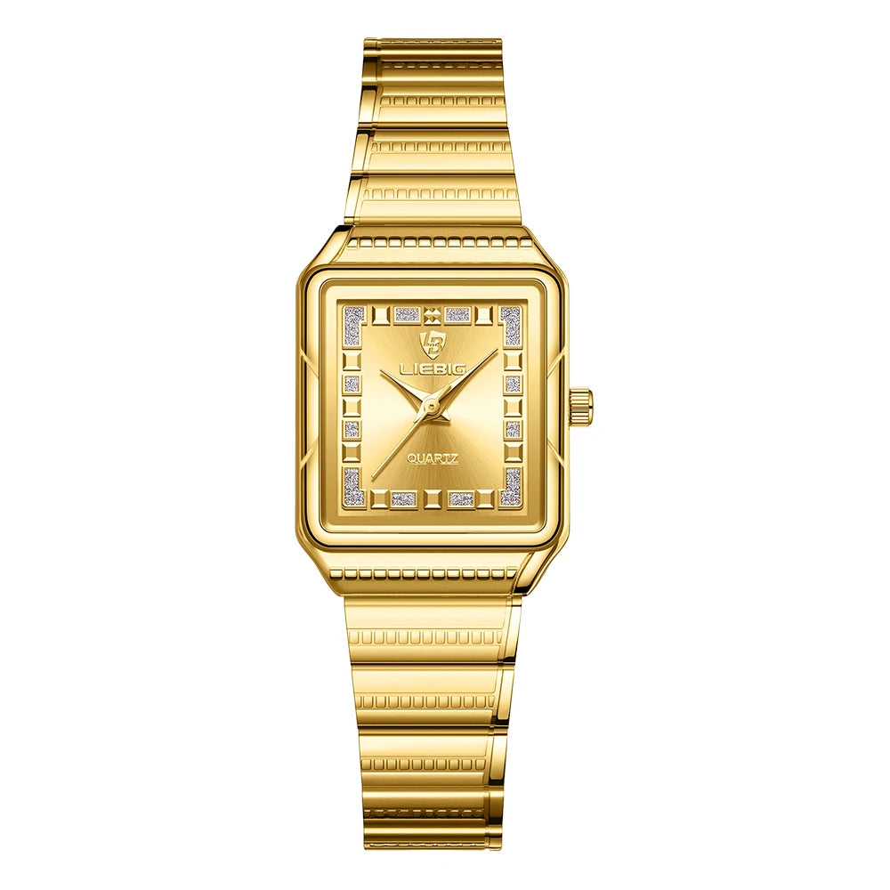 LIEBIG Lady Top Brand Luxury Quartz Watches Stainless Steel Strip Watch For Women Fashion Waterproof Wristwatch Relogio Feminino