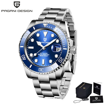 PAGANI DESIGN Fashion Men's Sports Automatic Mechanical Watch NH35 Stainless Steel Sapphire waterproof watch reloj hombre PD1661