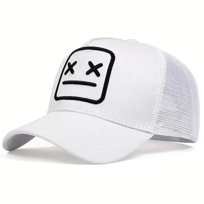 Unisex XX Haftowane czapki z daszkiem typu baseballowego z siateczką, regulowane czapki codzienne, wiosenne i letnie czapki chroniące przed słońcem na świeżym powietrzu