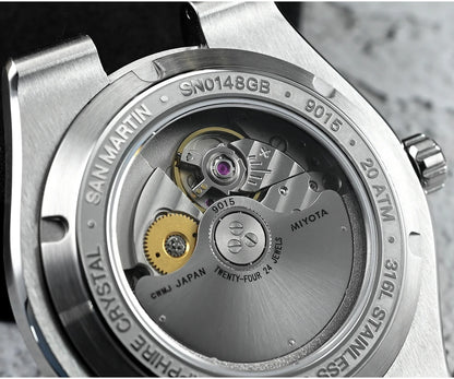 San Martin 37.5mm 40mm Classic Simple Dial Men Diver Watch Miyota 9015 Luxury Automatic Mechanical Watch Waterproof 200m SN0148
