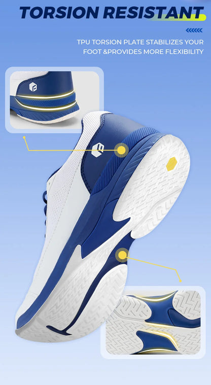 Chaussures de tennis pour homme FitVille, version large 2E, chaussures de sport d'entraînement professionnel, respirantes, antidérapantes, avec soutien de la voûte plantaire