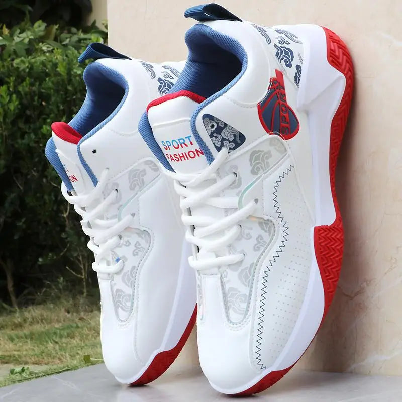 Sales Basketball Shoes Men High-top Sports Outdoor Cushioning Hombre Athletic Male Shoes Comfortable White Sneakers zapatillas
