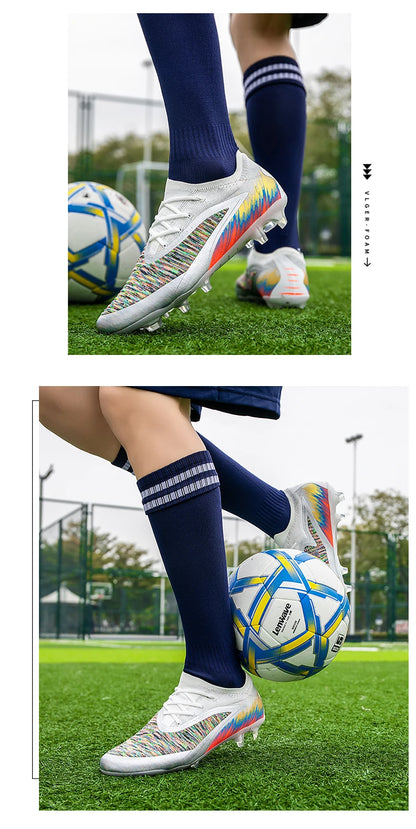 Nuove scarpe da calcio da uomo per partita e allenamento, tacchetti antiscivolo con tacchetti lunghi FG, ultraleggere da outdoor, sneaker, dropshipping