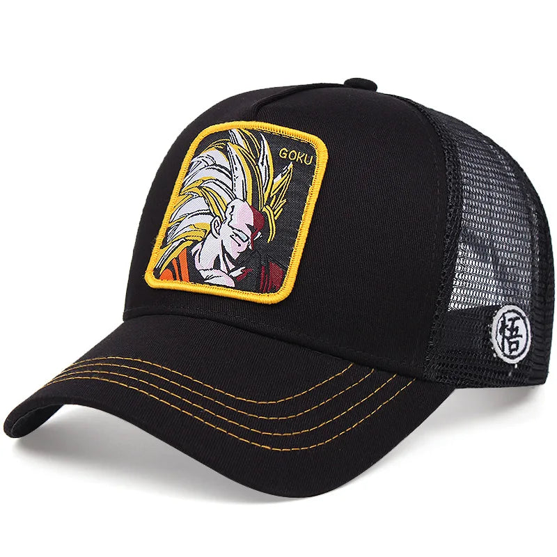 Dragon Ball DRAGONBALL Mesh Cap Cartoon Mesh Cap Men And Women Baseball Cap Fashion Patch Trucker Cap