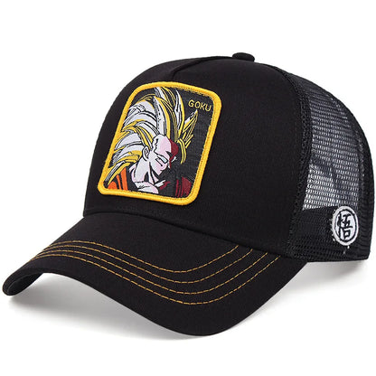 Dragon Ball DRAGONBALL Mesh Cap Cartoon Mesh Cap Men And Women Baseball Cap Fashion Patch Trucker Cap
