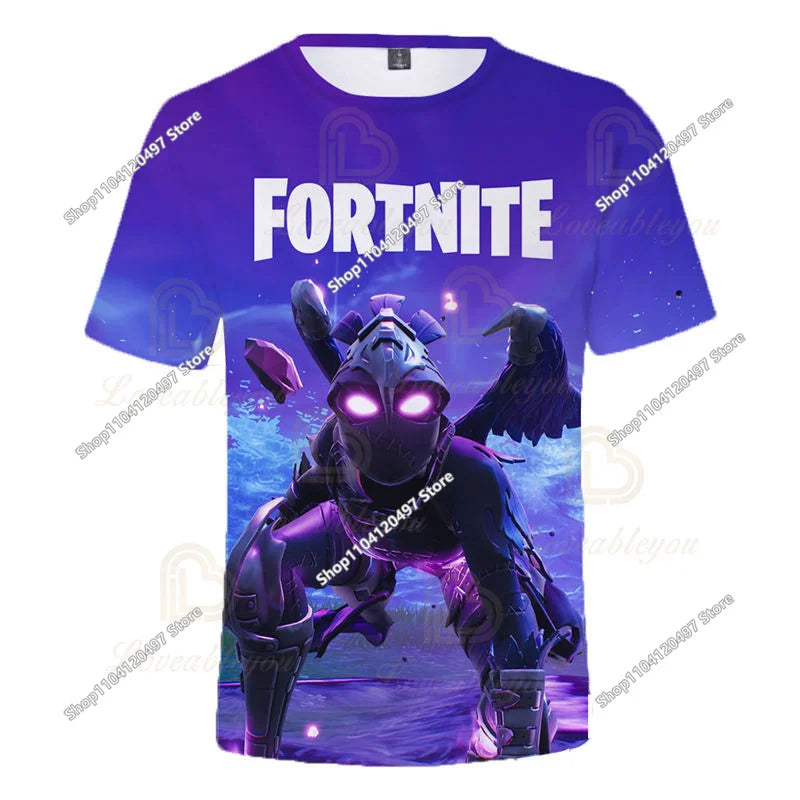 Children's Summer T-Shirt Battle Royale Fortnite Hero Victory 3D T-shirt Tees Boys Girls Baby Clothes