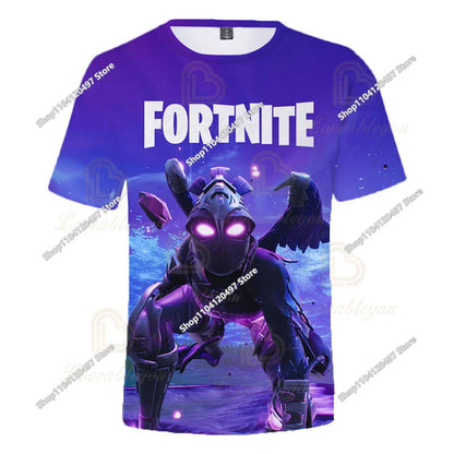 Children's Summer T-Shirt Battle Royale Fortnite Hero Victory 3D T-shirt Tees Boys Girls Baby Clothes