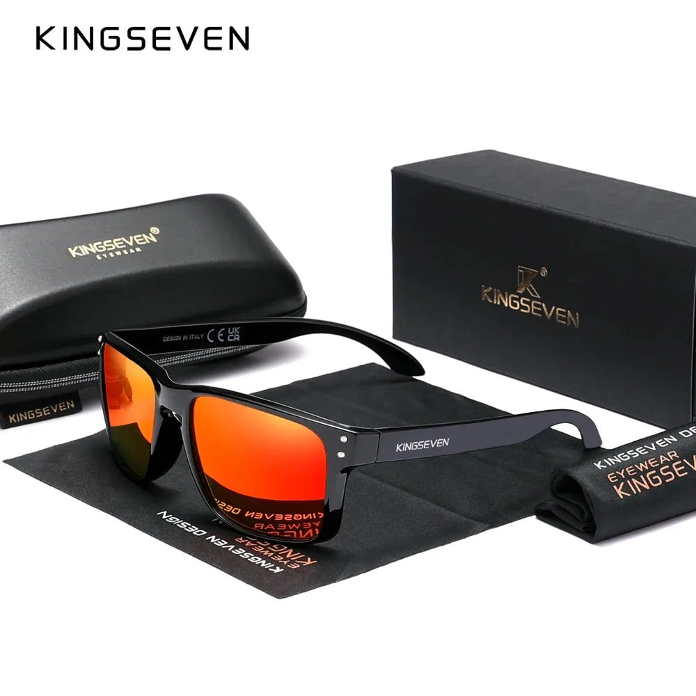 KINGSEVEN Obdélníkové retro polarizované sluneční brýle TR90 pro ženy a muže, cyklistické, UV400, horolezecké, s ochranou proti oslnění, outdoorové sportovní brýle