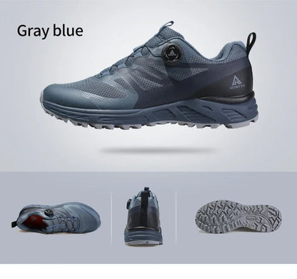 HUMTTO Men's Luxury Designer Trail Sneakers Anti-slip Sports Hiking Breathable Outdoor Trekking Boots