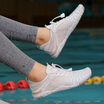 Men's Water Shoes and Women's Beach Barefoot Aqua Shoes, Quick-Dry Swimming, Wading Sports Sneakers for Upstream Boating, Fishing, Surfing