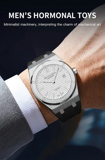 Specht&Sohne New 40MM Mechanical Watch For Men Grey Color Sports Wristwatch Japan Miyota 8215 Automatic Watch 50M Waterproof
