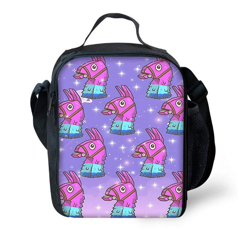 Hot Game FortniteS Child Insulated Large Capacity Bag for Boy and Girl Student Outdoor Picnic Resuable Thermal Cooler Lunch Box