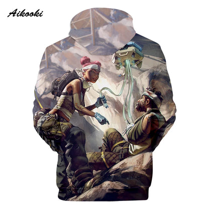 Personality 3D Printed Game Apex Legends Hoodies Sweatshirts Men Women High Quality Hoody Game Long Sleeve Plus Size Hoodies