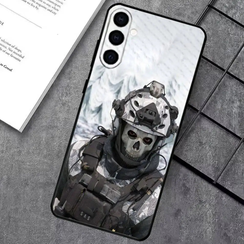 COD Call Of Duty G-Ghost Phone Case For Samsung Galaxy A73,A72,A71,A70,A53,A52,A51,Soft Silicone Black Cover