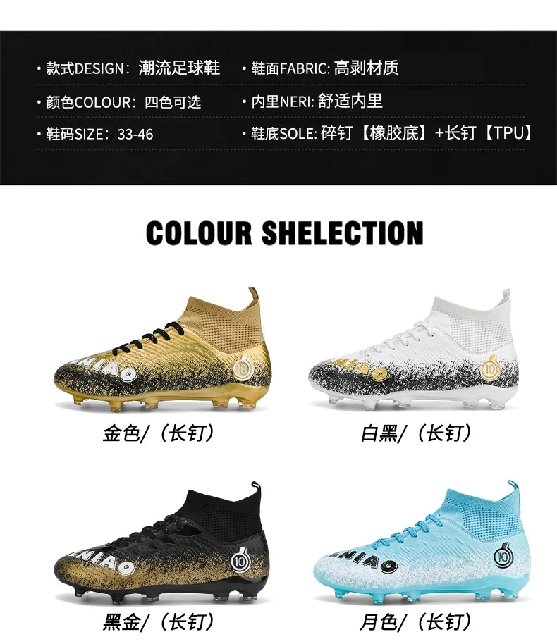 Voetbalschoenen voor heren, voetbalschoenen voor kinderen, professionele voetbalschoenen voor dames, antislip voetbalschoenen, TF/FG voetbalschoenen voor buiten