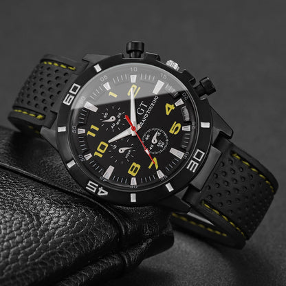 Men’s Sports Quartz Watch Casual Silicone Strap, Stylish Analog Dial & Lightweight Wristwatch