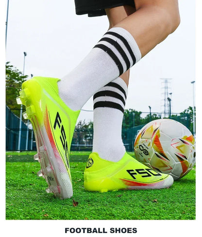 New Men Football Boots Non-Slip Boys Outdoor Hot-selling Soccer Shoes Grass Match Sneakers High-quality Cleats High-top Light