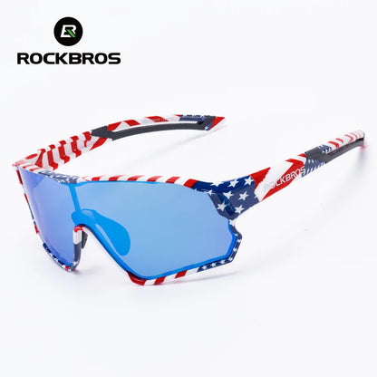 ROCKBROS Dětské polarizované fotochromatické cyklistické brýle s ochranou UV400, sluneční brýle pro outdoorové sporty, dětské brýle na horská kola (MTB)