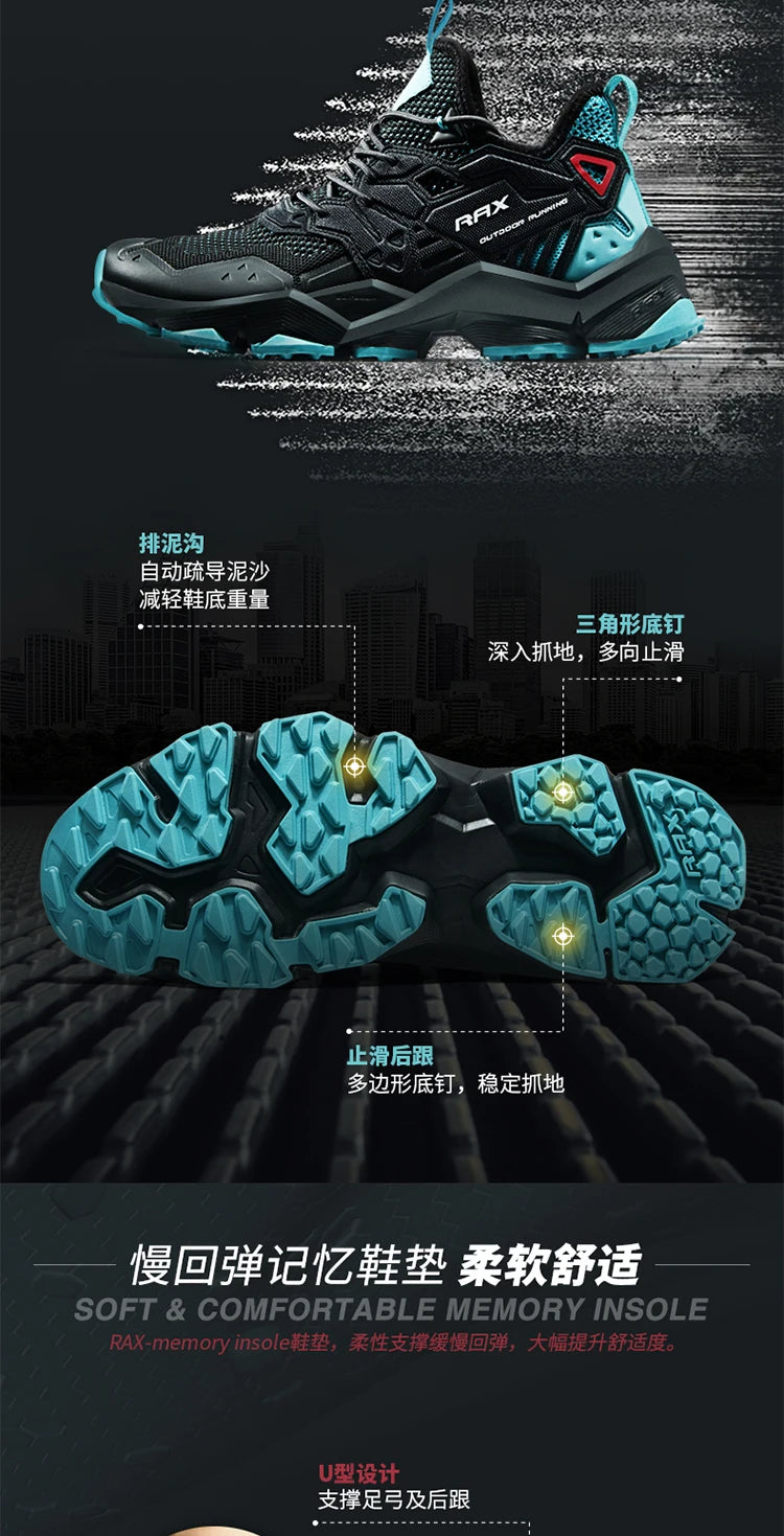 Rax Men's Running Shoes Women Breathable Jogging Shoes Men Lightweight Sneakers Men Gym Shoes Outdoor Sports Shoes Male Zapatos