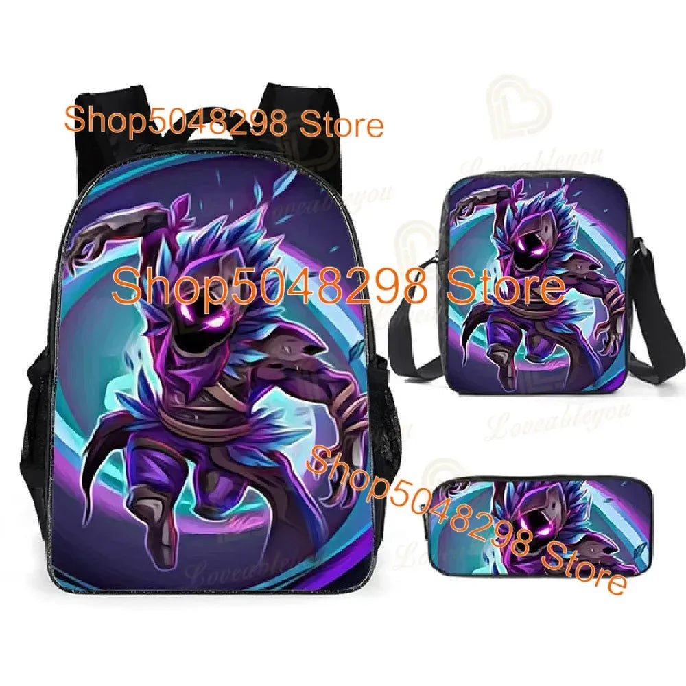 Großes Kawaii-Federmäppchen aus Canvas mit Fortnite-Print für Jungen und Mädchen – Schulbedarf, Schreibwaren und Geburtstagsgeschenk für Teenager