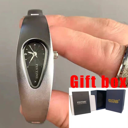 y2k watch shaped teardrop bracelet watch female couple light luxury senior sense of antique wind Gift Ladies' Quartz Wristwatch