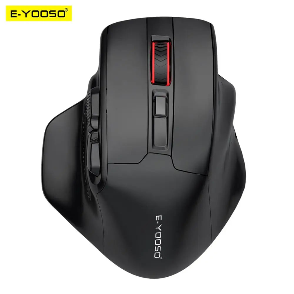 Rato Gaming Sem Fios E-YOOSO X-31 USB 2.4G de Grande Dimensão para Mãos Grandes, PAW3212, 4800 DPI, 5 Botões, para Gamer, Computador Portátil e PC