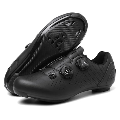 Chaussures de cyclisme VTT pour homme - Chaussures de sport pour vélo tout-terrain et vélo de route - Baskets de cyclisme plates pour la vitesse - Chaussures de VTT - Chaussures à crampons SPD
