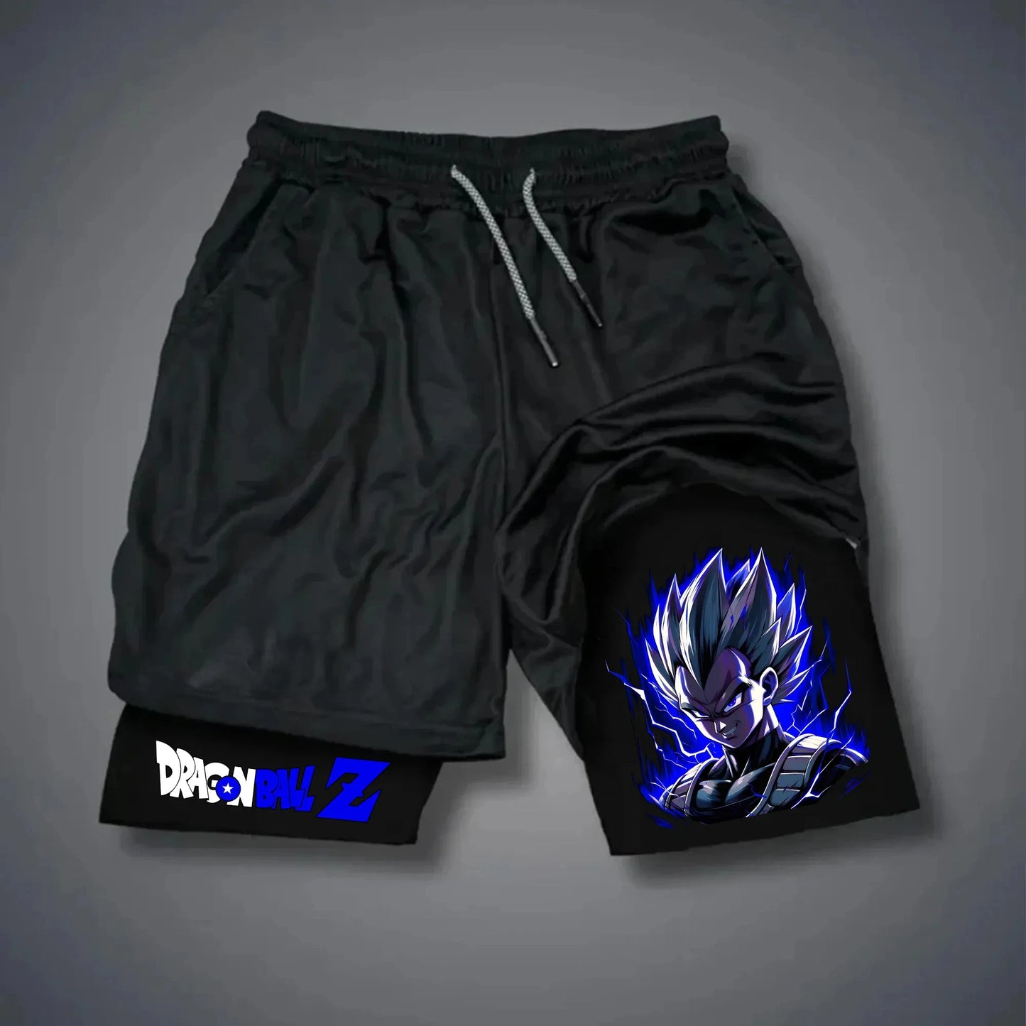 2026 New Summer Dragon Ball Oversized 2-in-1 Shorts High Quality Cotton Broly Super Saiyan Print Unisex Casual Shorts for Adults
