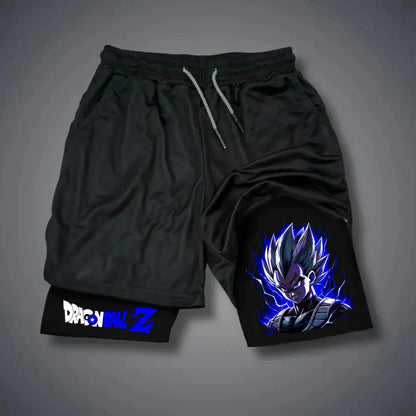 2026 New Summer Dragon Ball Oversized 2-in-1 Shorts High Quality Cotton Broly Super Saiyan Print Unisex Casual Shorts for Adults