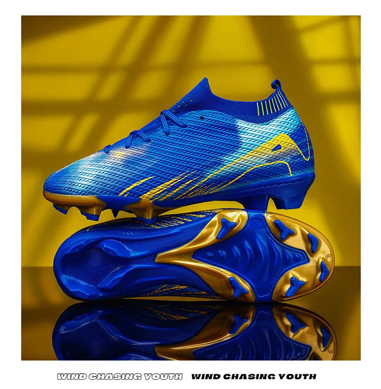 Professional Men's Outdoor FG Bottomed Football Shoes Adult Durable Comfortable Training Shoes Teenagers Non Slip Soccer Shoes