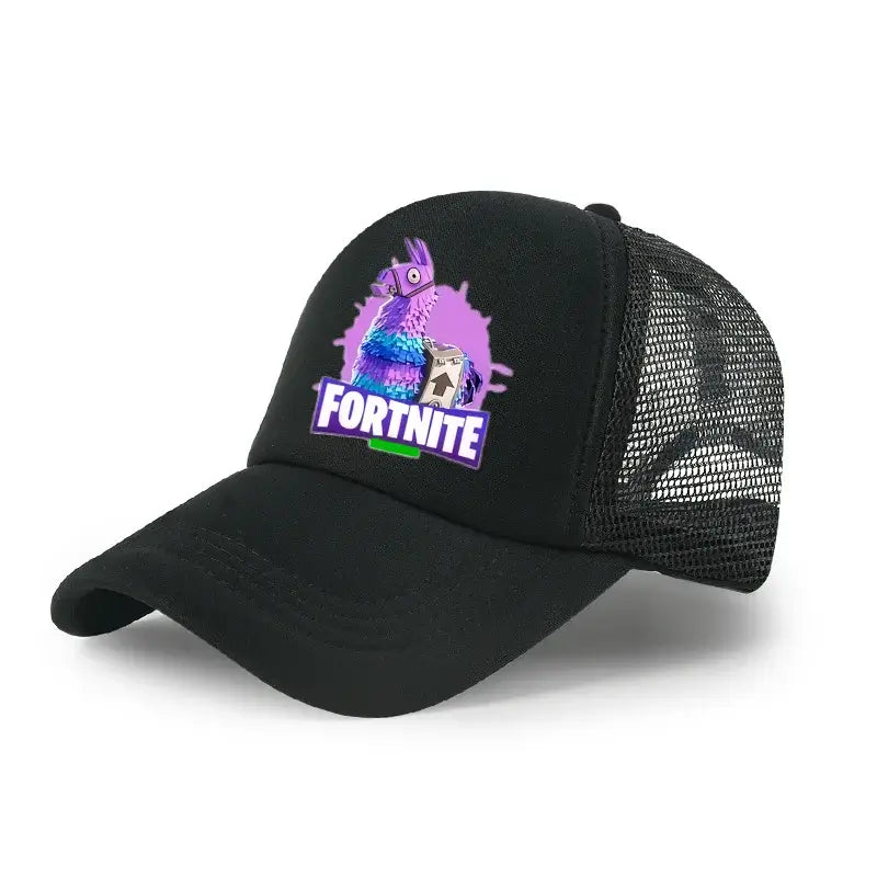 Șapcă de baseball Fortnite cu imprimeu de joc în stil desen animat, pălărie de vară pentru copii din plasă respirabilă, șapcă reglabilă cu cozoroc, cadou de ziua de naștere pentru copii