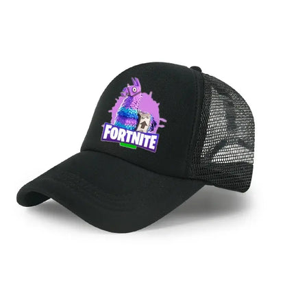 Șapcă de baseball Fortnite cu imprimeu de joc în stil desen animat, pălărie de vară pentru copii din plasă respirabilă, șapcă reglabilă cu cozoroc, cadou de ziua de naștere pentru copii